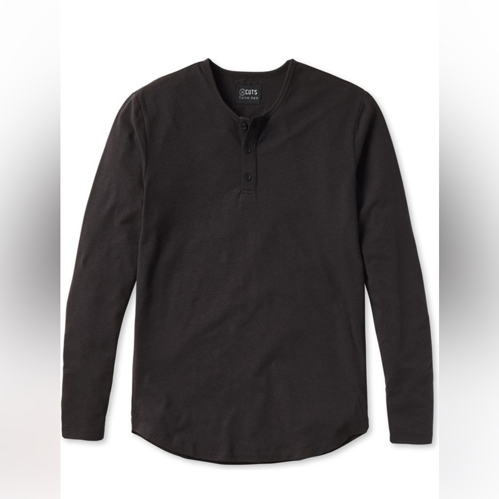 Trim Fit Long Sleeve Henley by Cuts - Picture 3 of 10